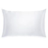 Queen size White Silk Works London 100% mulberry silk pillowcase with zip closure