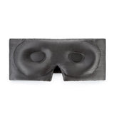 Grey Cloud contoured silk eye mask – insidenview of 100% pure mulberry silk with padded design for light blocking and gentle skin protection. Contoured eye pockets