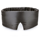 Grey Cloud contoured silk eye mask – front view of 100% pure mulberry silk with padded design for light blocking and gentle skin protection
