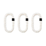pack of 3 ivory silk scrunchies