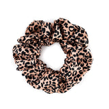 large leopard print silk scrunchie