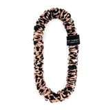 leopard print silk skinny scrunchie