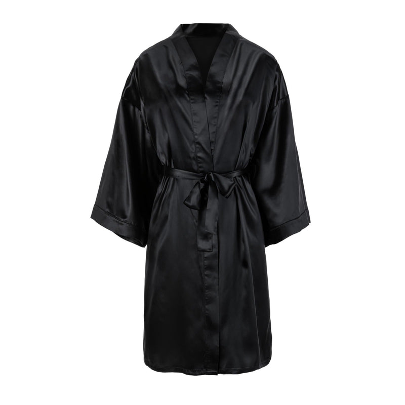silk black robe