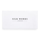 Silk Works London white pillowcase gift box black logo