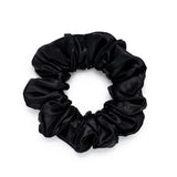 large black silk scrunchie