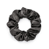 large grey 100% mulberry silk scrunchie by Silk Works London UK