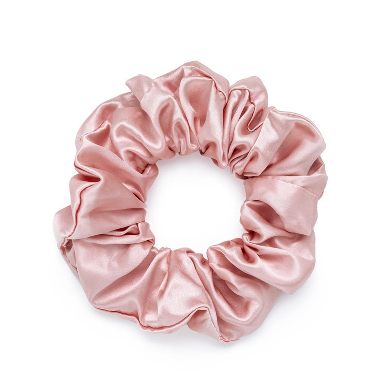 Silk Works London large 100% mulberry silk pink scrunchie