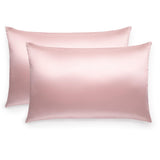 Set of 2 100% 22 momme mulberry silk pink pillowcases 