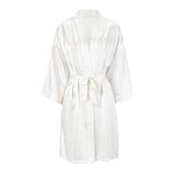 Ivory pure silk robe – soft, smooth, and elegantly draped, perfect for a luxurious at-home experience